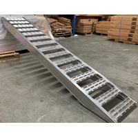 6 Tonne 3.5 Metre X 495mm Aluminium Loading Ramps Heavy Duty Rubber Tracked Only