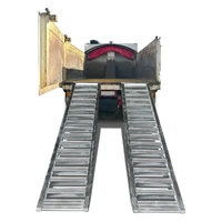 2 Tonne 3.5 Metre X 500mm Aluminium Loading Ramps Heavy Duty Rubber Track Use