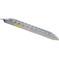 2 Tonne 2.44 Metre X 280Mm Aluminium Loading Ramps Heavy Duty Rubber Track Use
