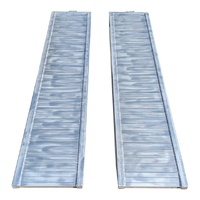 2.5 Tonne 2.4M X 500mm Rubber Series Solid Aluminium Loading Ramps Heavy Duty - Pair