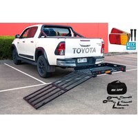 Mobility Scooter Wheelchair Carrier Atv Ramp Trailer with LED Light kit & straps