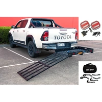 145Cm X 76cm Mobility Scooter Wheelchair Carrier Atv Ramp Trailer With wireless lights Straps and Cover