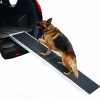 Aluminium Folding Dog Ramp 6 Foot / 1800Mm X 380Mm Non Slip Capacity 113KG